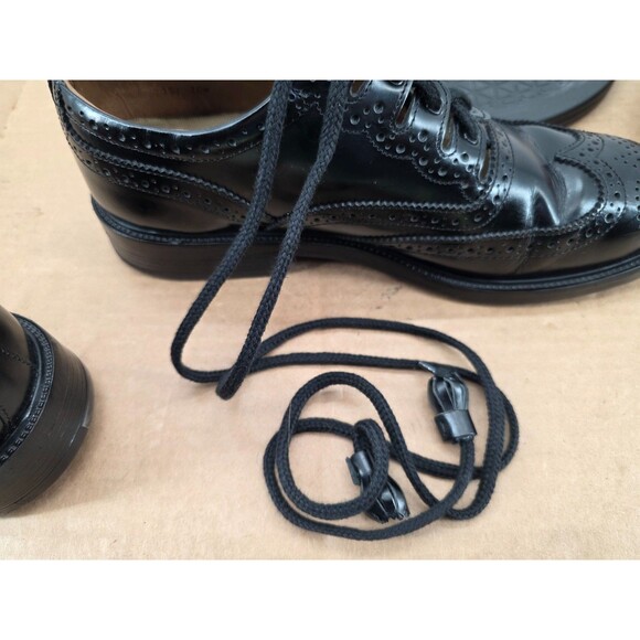 Thistle Shoes Scotland Ghillie Brogues UK 10.5 US 11.5 Black Leather Highland main image 6